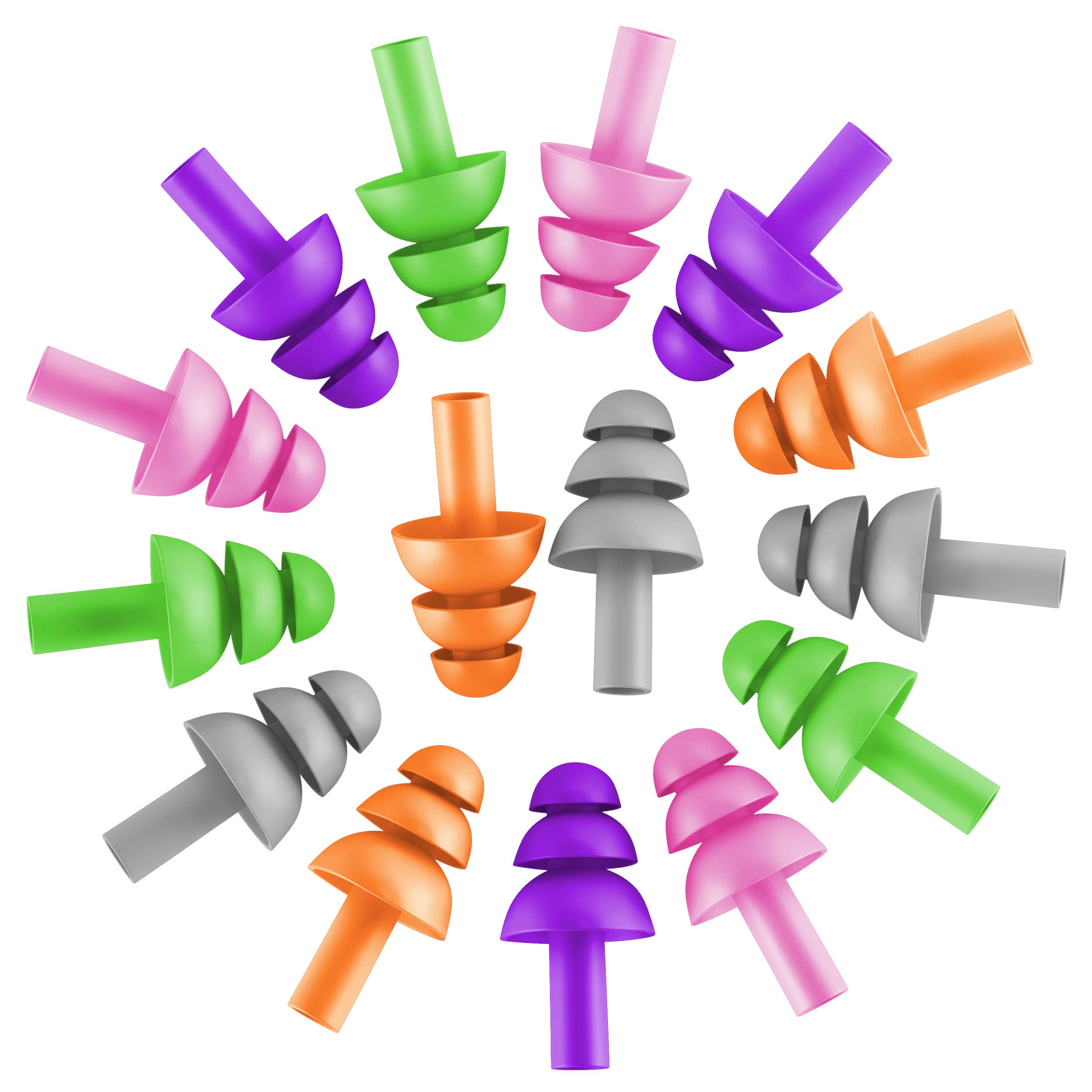 Quality Plugs - Wholesale Earplugs - Multicolored Silicone Earplugs Reusable9