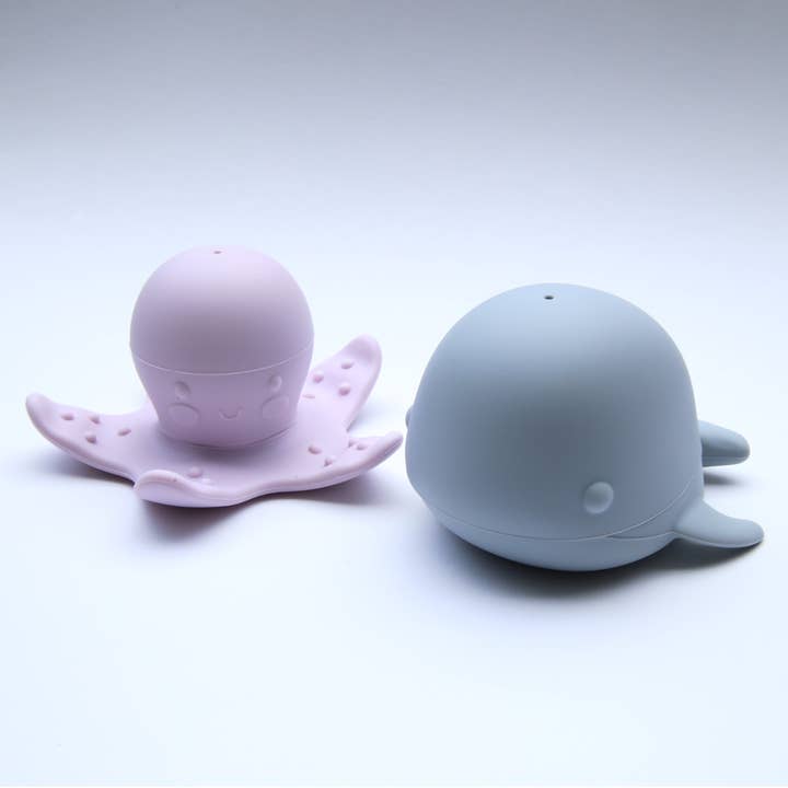Milk Addict - Wholesale Bath Toy - Baby - Milk Addict Silicone Bath Toy - Whale & Octopus