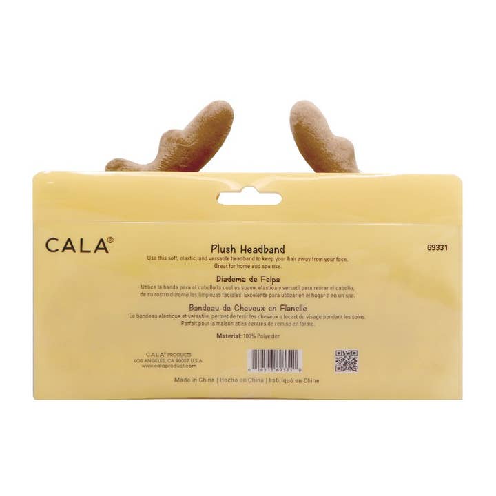 PINEAPPLE Beauty - Vente Bandeau pour le spa - CALA 69331 Bandeau en peluche en forme de renne - 6 pièces