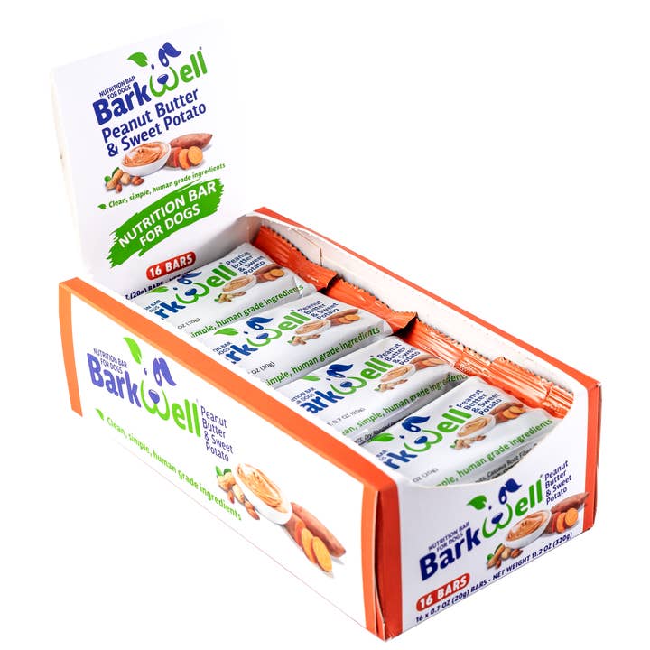BarkwellPet – Großhandel Leckerlis – Hund – BarkWell Nutrition Bar für Hunde Erdnussbutter und Süßkartoffel