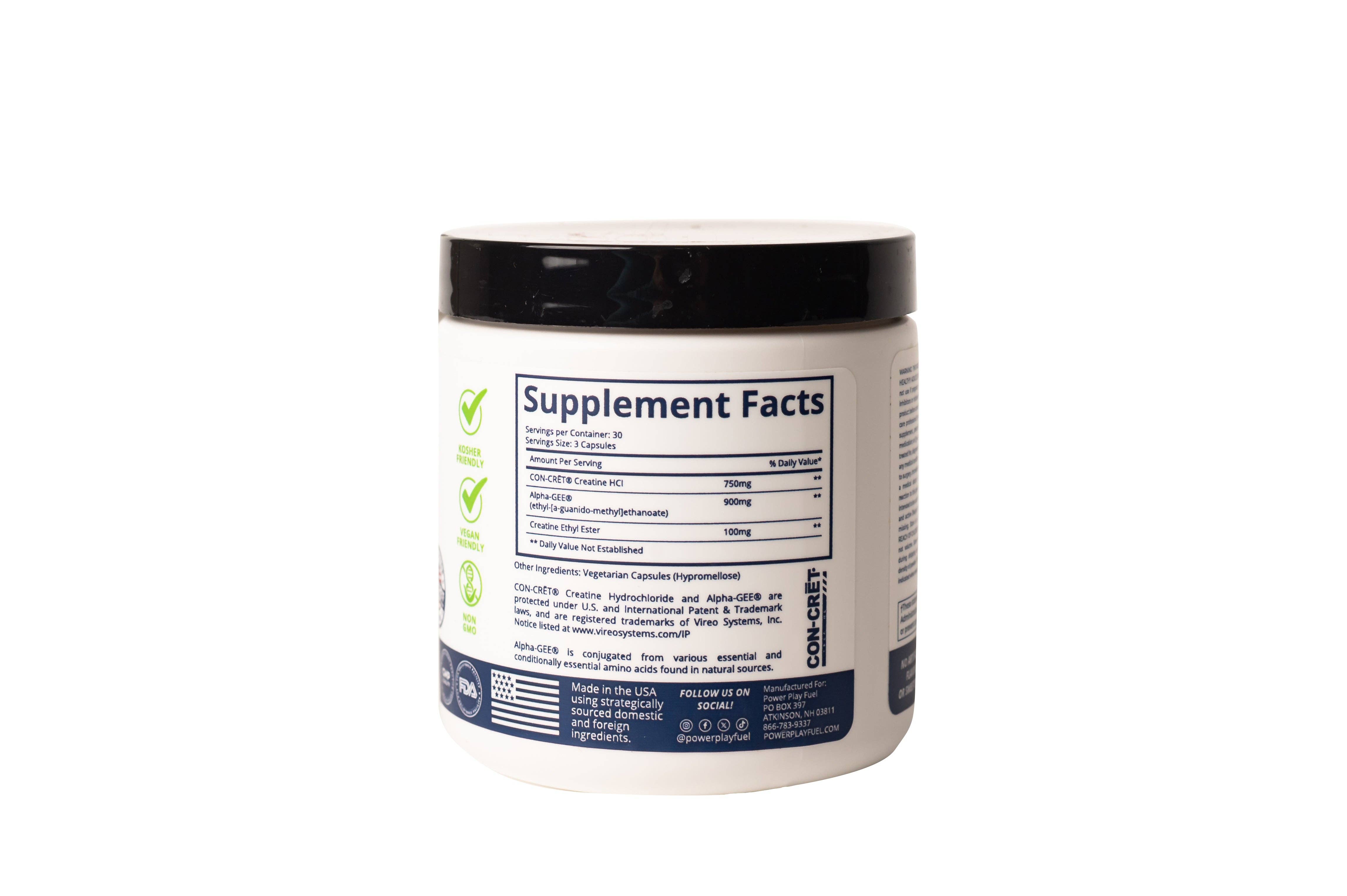 POWER PLAY FUEL - Wholesale Oral Supplement/Vitamin - CREATINE HCl + Recovery1