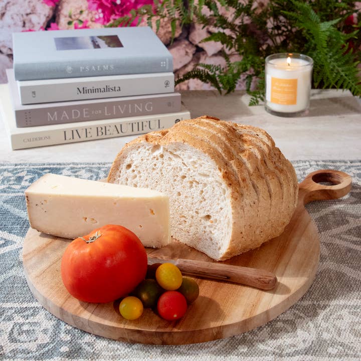 Andaluca - Wholesale Cheese Board - Large Round Teak Charcuterie Board1