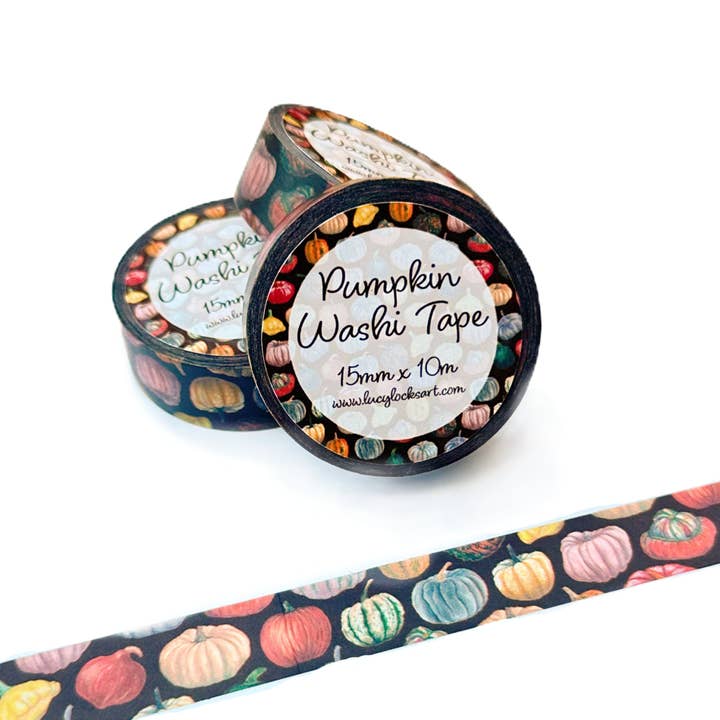 Pumpkin Washi Tape for wholesale by Lucy Locks Art