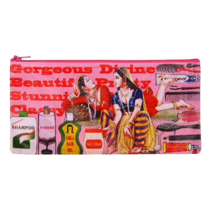 Skønhed pose Lang Flad syntetisk stof vandtæt for engroshandel hos Erik & Mike