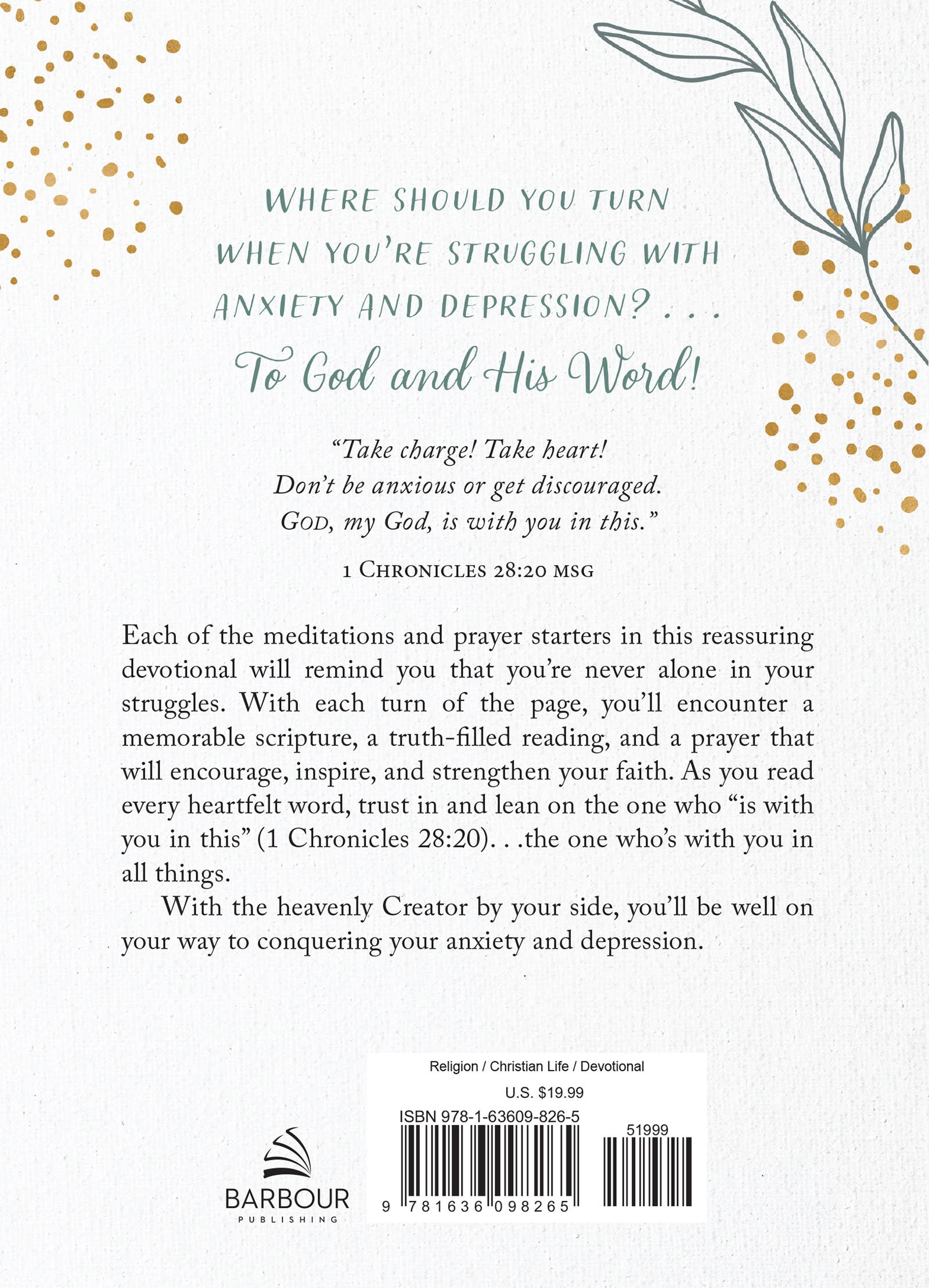 Barbour Publishing, Inc. - Wholesale Religion - Daily Devotions to Conquer Anxiety and Depression12
