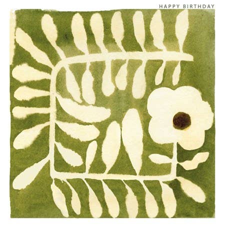 Scandi Geburtstagskarte, grüne skandinavische Blume für den Großhandel von Sooshichacha