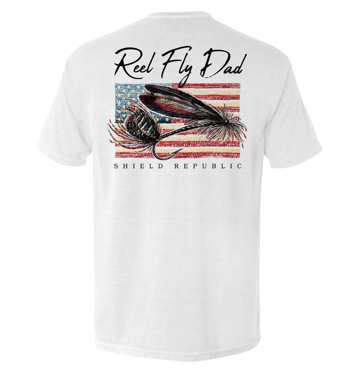 Shield Republic – wholesale Screen printed t-shirt – Men′s – Reel Fly Dad10