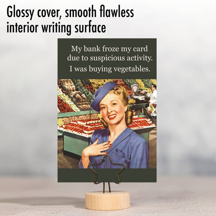 NobleWorks - Wholesale Birthday Card - 1 Funny Birthday Greeting Card-Buying Vegetables-NobleWorks2