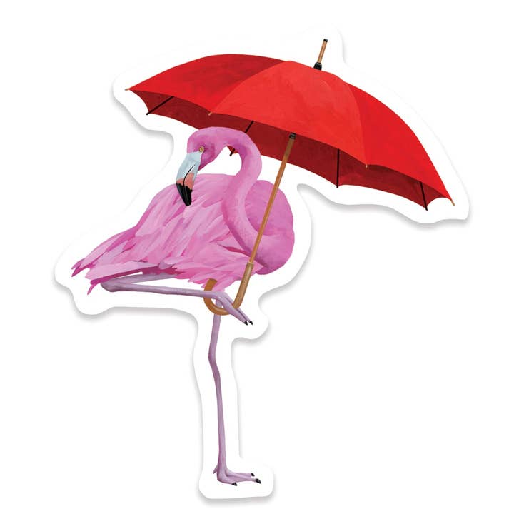 Autocollant flamant rose pour la vente par 23rd Day Paper Goods