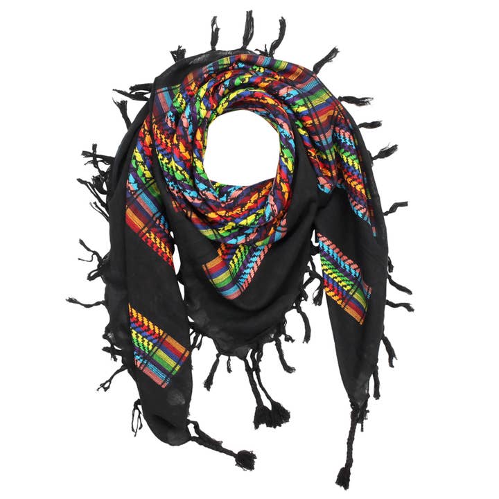 Lenço colorido-multicolorido 05 Kufiya PLO Lenço por atacado de Tribal Trade GmbH