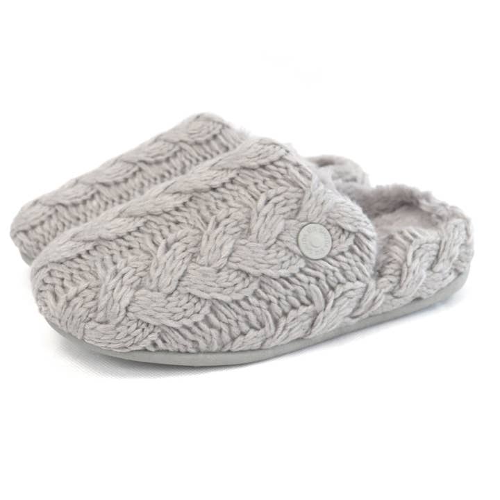 Helena Mule Slipper in Grey Knit for wholesale by Shu Da Living