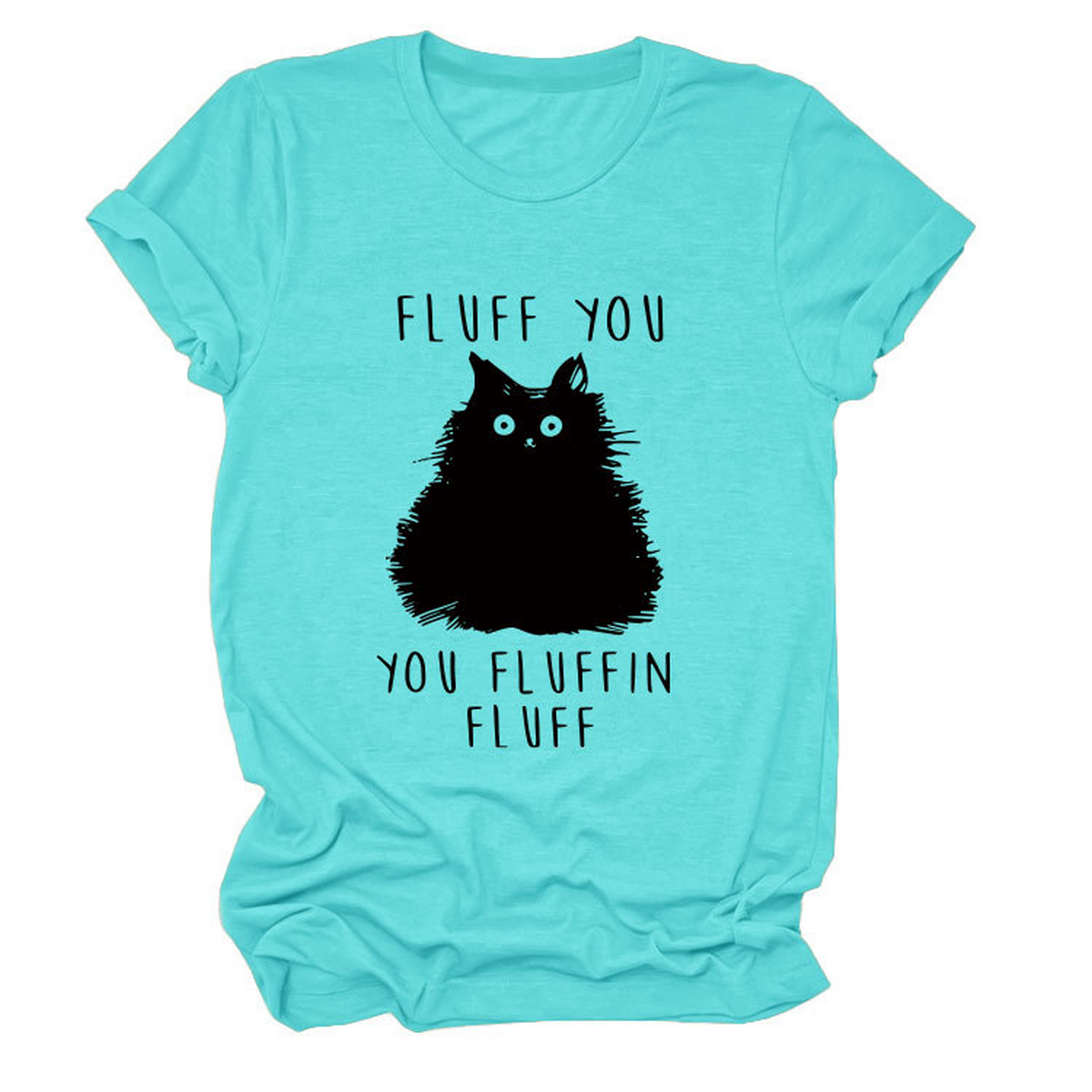 ACCITY - Wholesale Screen Printed T-Shirt - Women's - Women’s Graphic Tee – Fluff You Cat Print_CWTTSL05109