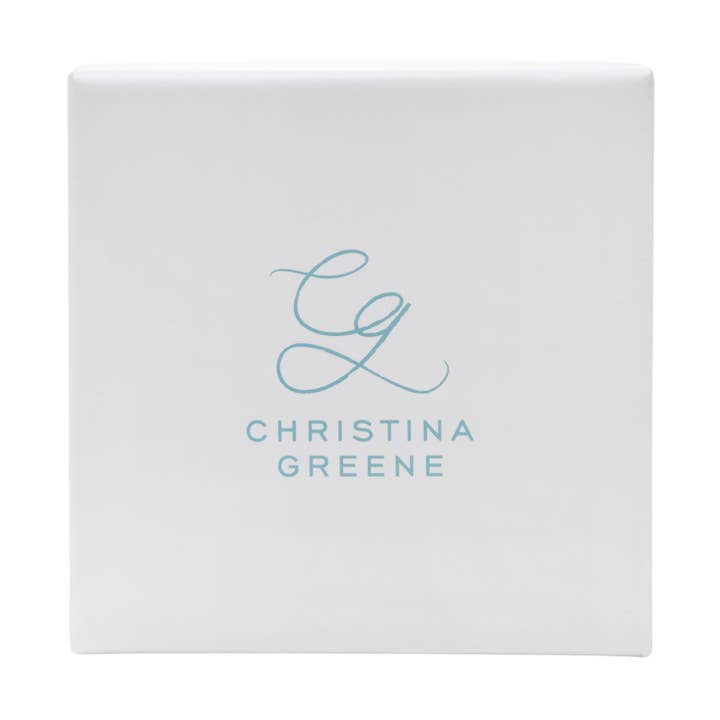 Jewelry Box Earrings - White box with printed LOGO for wholesale by Christina Greene LLC