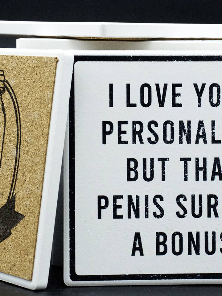 !Coasters Penis is a bonus for wholesale by Mason Jar Label