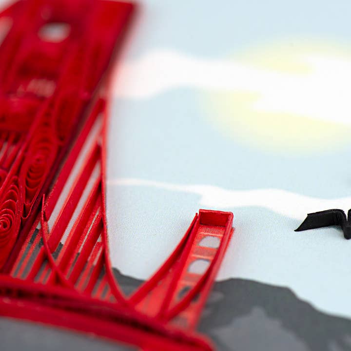 Quilling Card - Wholesale Everyday Greeting Card - Golden Gate Bridge1