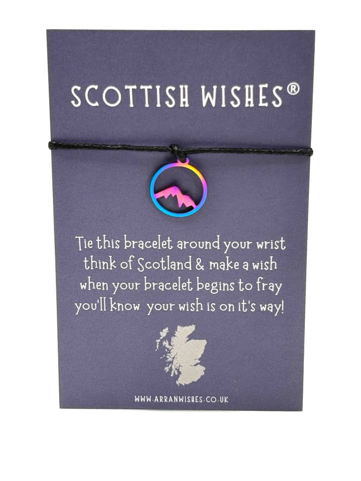 Braccialetto Desideri Scozzesi Aurora Boreale per la vendita all'ingrosso da parte di Arran Wishes