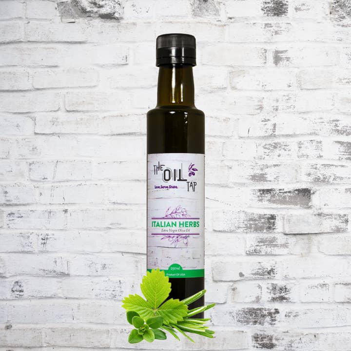 Italian Herbs Extra Virgin Olive Oil 250ml for wholesale by The Oil Tap