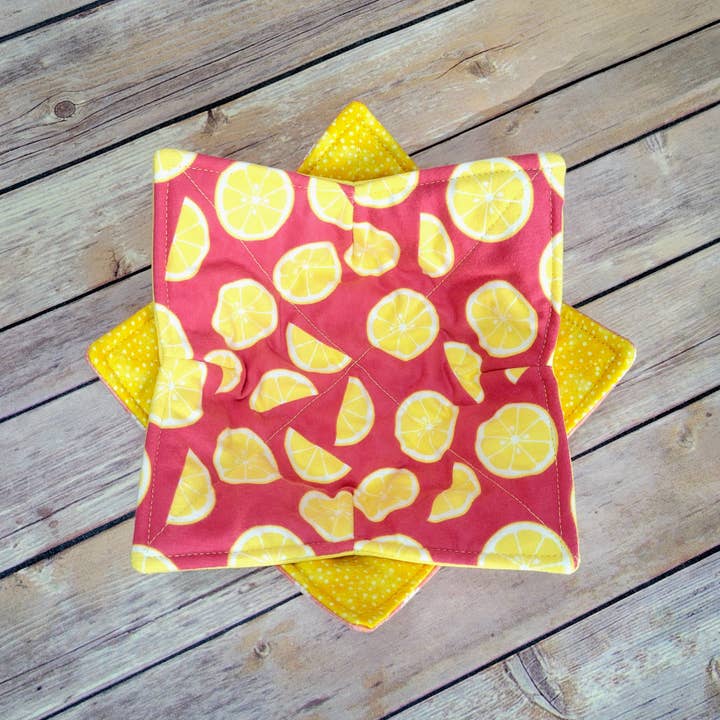 Burpie Bibs Boutique - Wholesale Oven Mitt/Pot Holder - Fruit Bowl Cozy | Lemon Cherry Strawberry Orange Hot Pad20