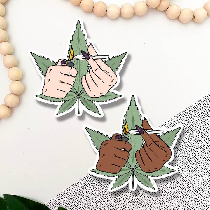 Adesivo Weed Smoker per la vendita all'ingrosso da parte di Jami Creates