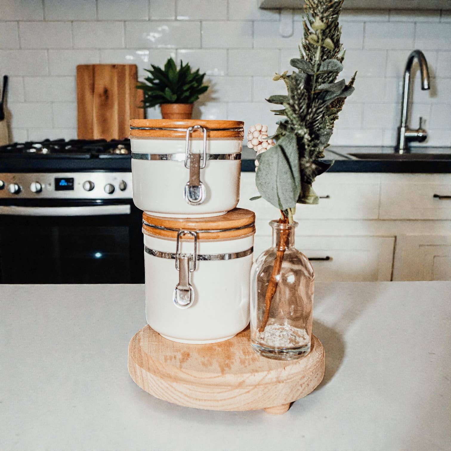 Gia Roma - Wholesale Decoratief dienblad - Ronde houten standaard en sierbord voor tafeldecoratie36