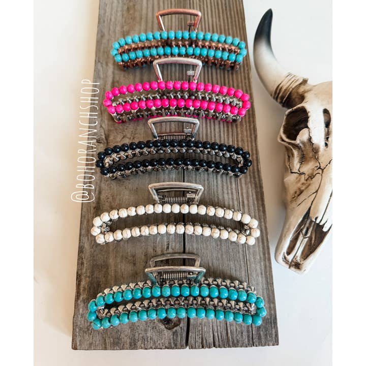 Boho Ranch Shop - Wholesale Hair Clip - Women's - Large Western Metal Banana Hair Clip Claw