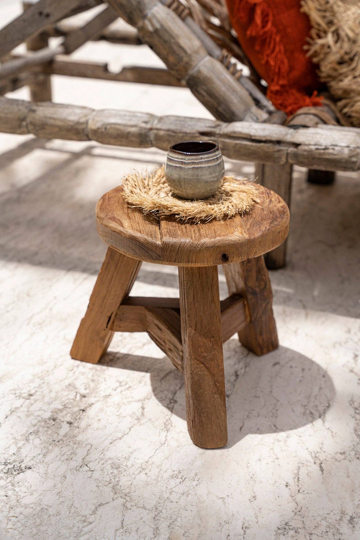 Bazar Bizar Living - Vente Tabouret - Tabouret Yatai naturel - Taille M1