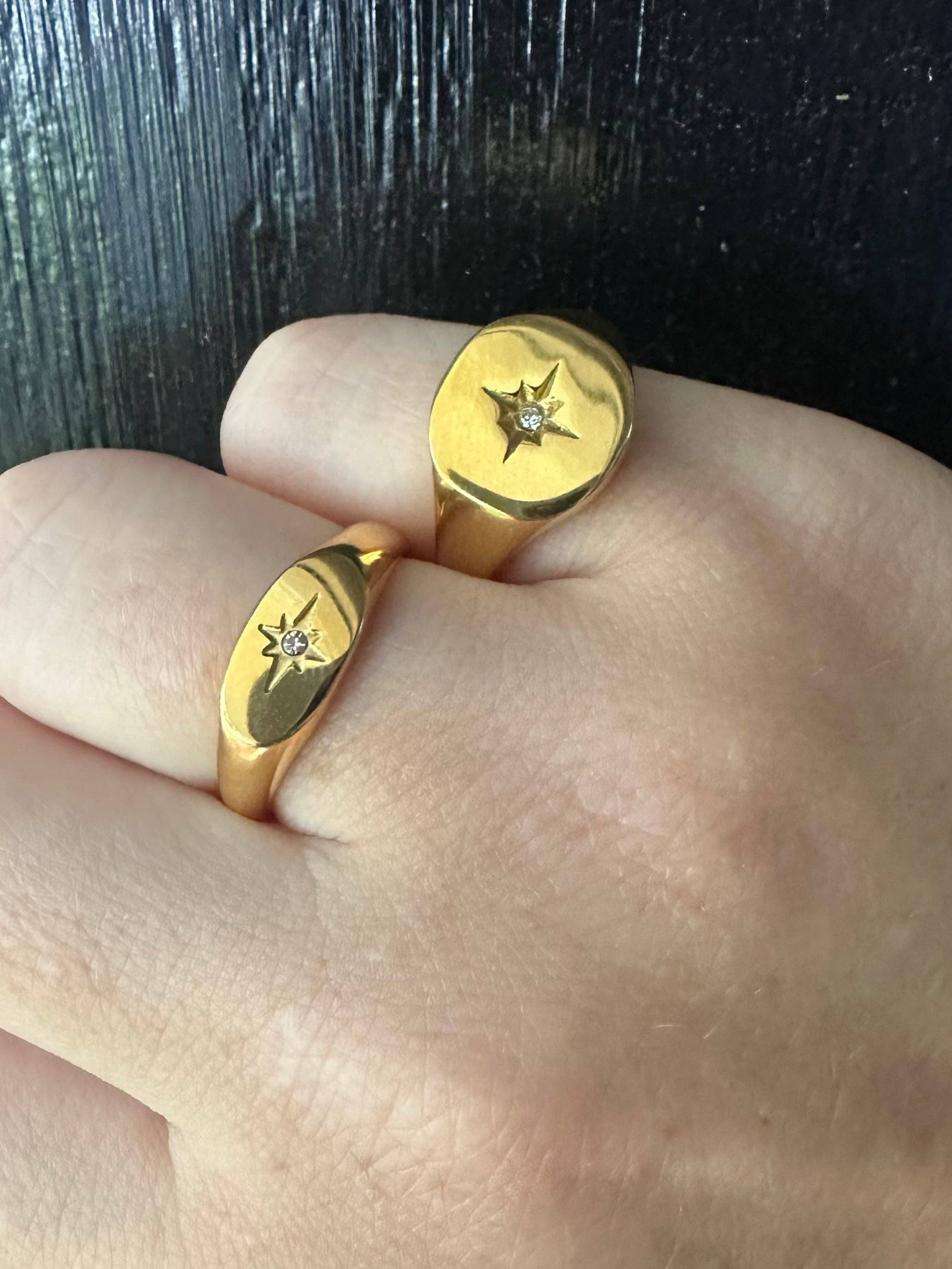 DRIP JEWELRY - Wholesale Signet Ring - Burst Signet Ring (size 6-8)9