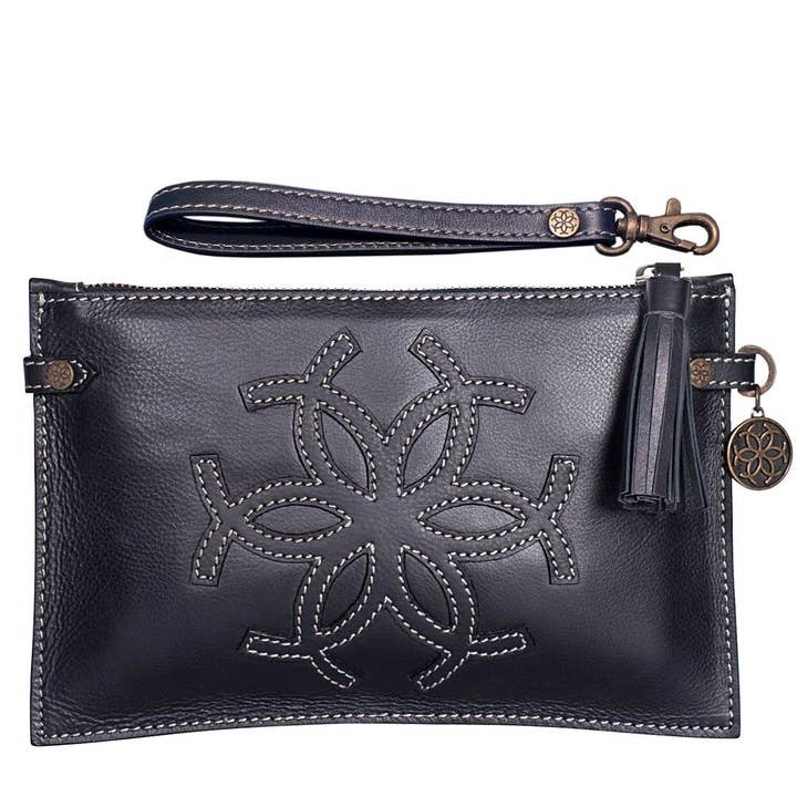 Classic Leather Clutch - Black for wholesale by URBAN-EQUESTRIAN