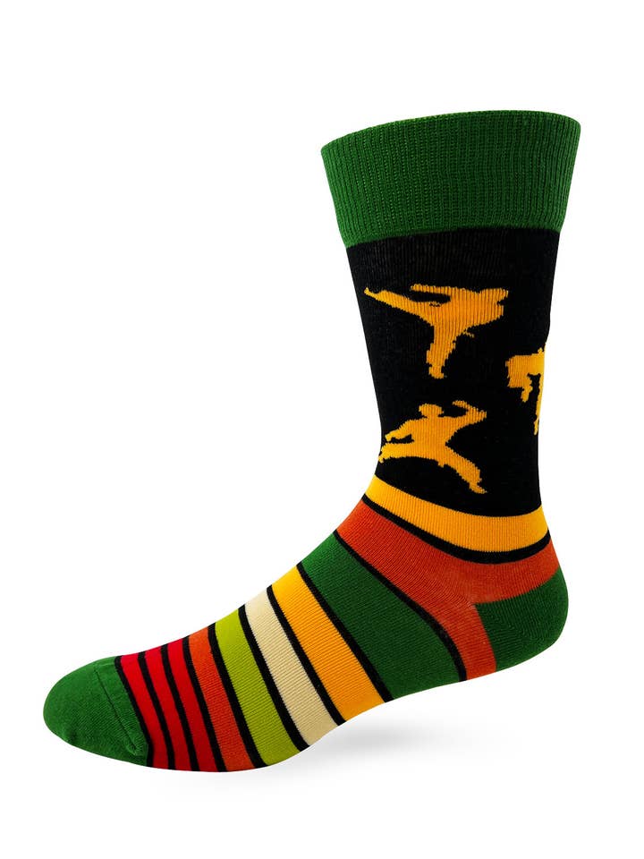 Fabdaz - Wholesale Socks - Men's - Surely Not Everybody Was Kung Fu Fighting Men's Novelty Crew2