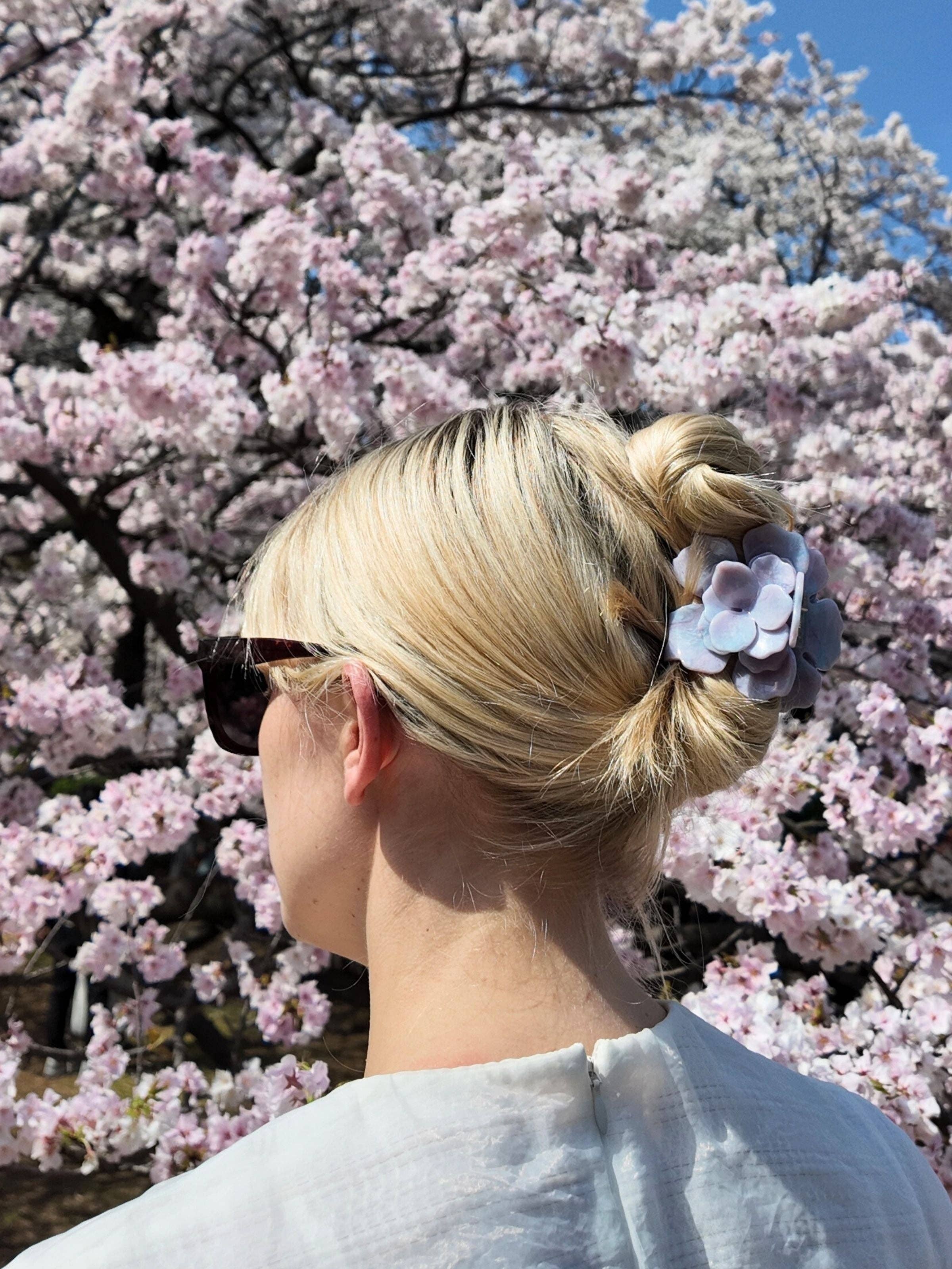 Solar Eclipse - Wholesale Hair Clip - Women's - Handmade Origami Gardenia Flower Claw Hair Clip2