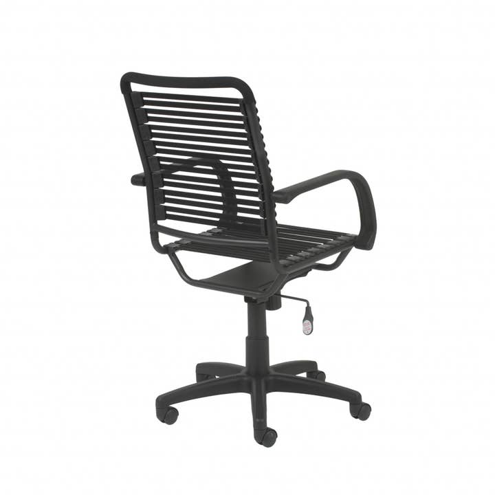 HomeRoots - Wholesale Chair - 45" All Black Flat Bungee Cord High Back Office Chair3