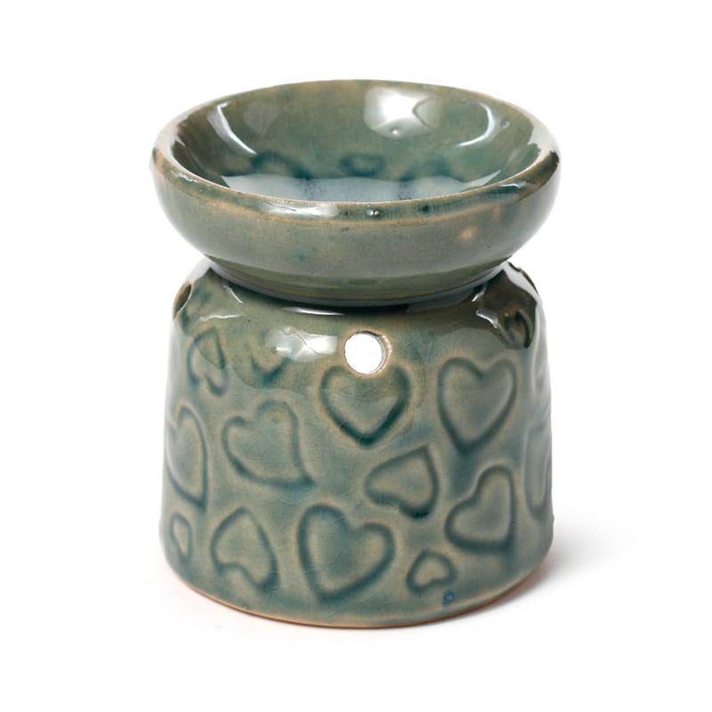 Puckator EU - Wholesale Oil Warmer - Small Ceramic Eden Oil Burner with Heart Pattern4