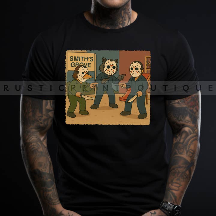 Halloween Tee Vintage Halloween Tee Horror Novelty Tee for wholesale by RusticPrintStudio