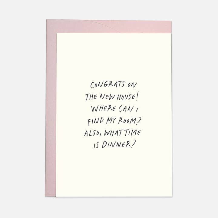 New house room dinner greeting card for wholesale by Kaart Blanche