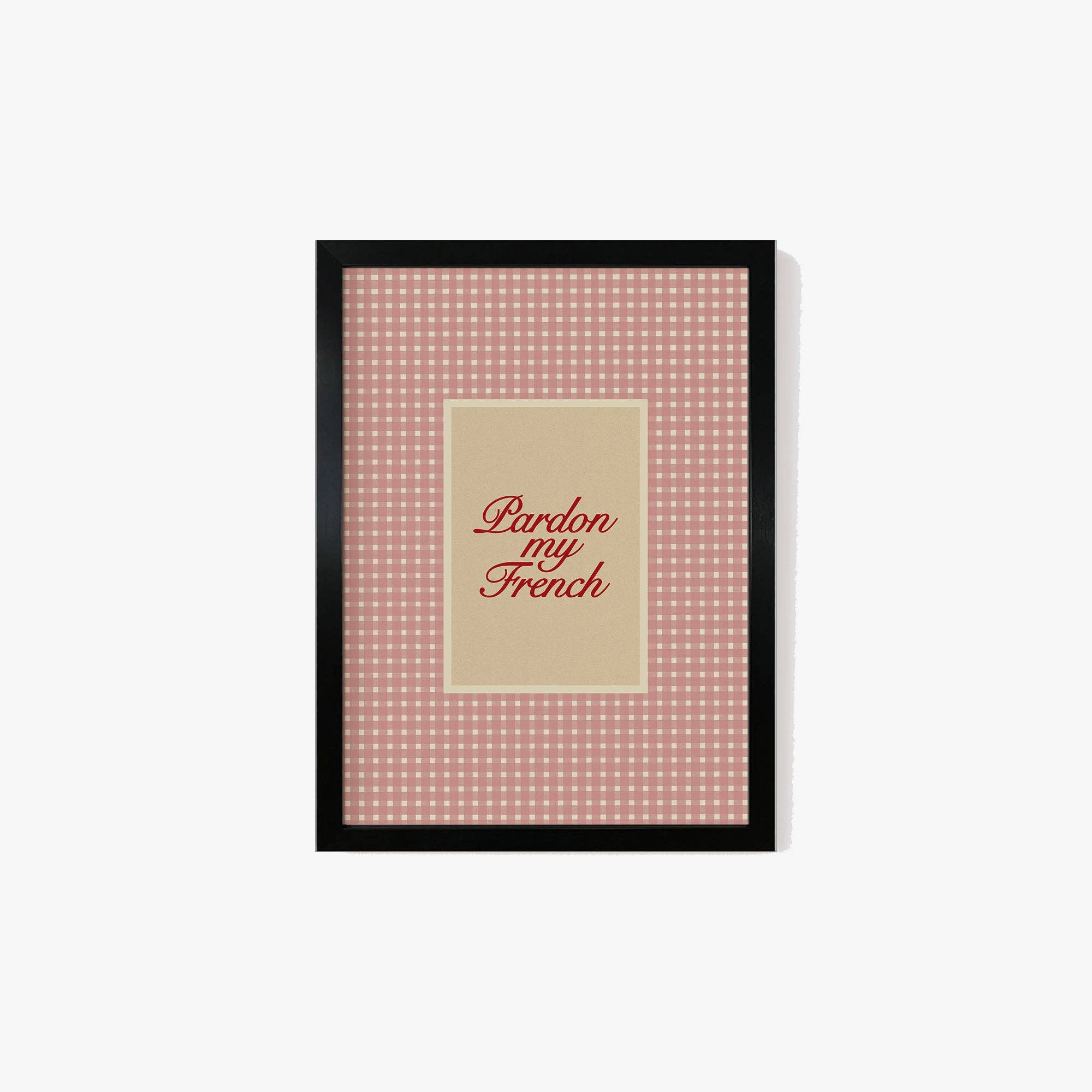 Lune Club - Wholesale Art Print - Pardon My French Checkered Print14