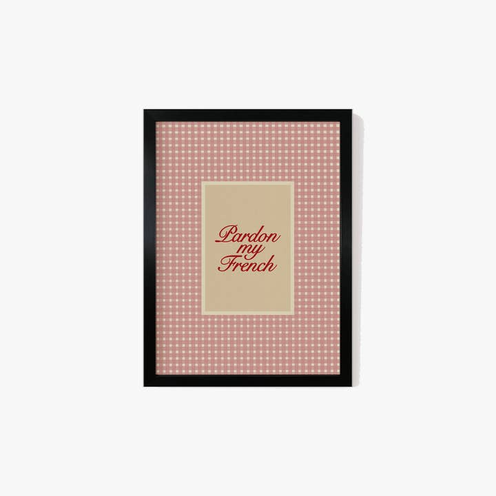Lune Club - Wholesale Art Print - Pardon My French Checkered Print14