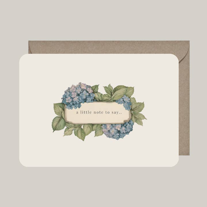 Card with envelope | a little note to say for wholesale by De Papierboetiek