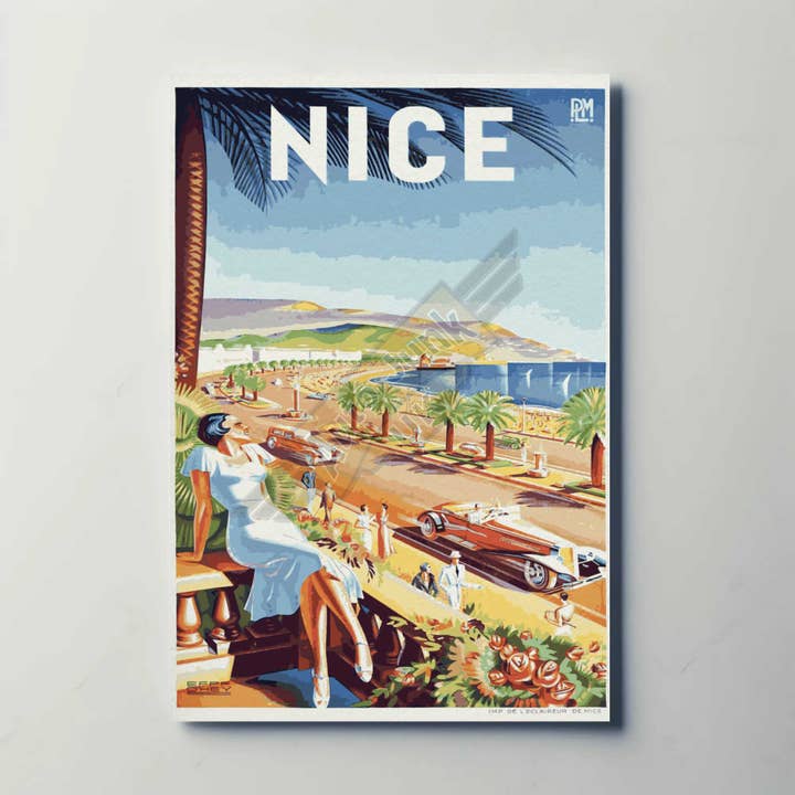 Nizza Frankreich Metallposter für den Großhandel von Auto Junk UK Ltd