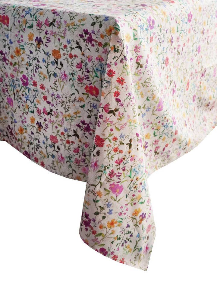Tablecloth made with Liberty Fabric LINEN GARDEN for wholesale by Coco & Wolf