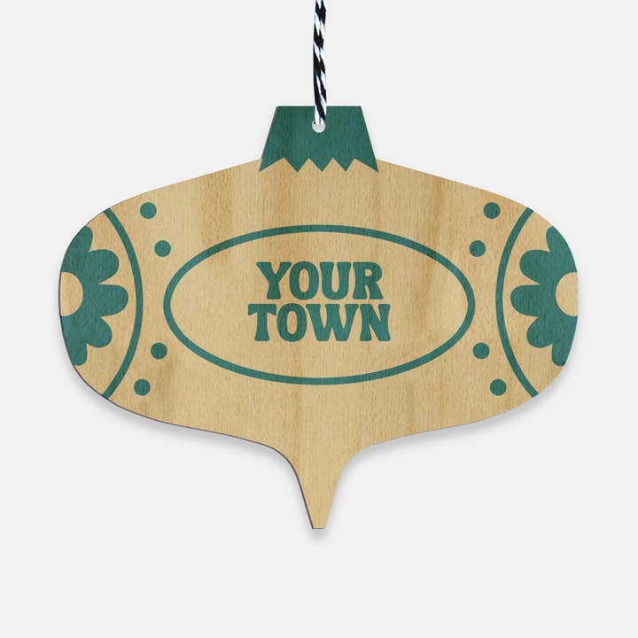 Adorno Personalizado Groovy Ornament, diseño con nombre personalizado para venta al por mayor de Rock Scissor Paper