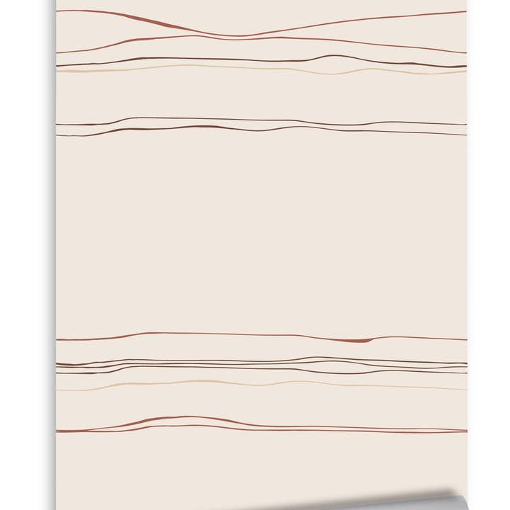Las Canoas Wallpaper - Terracotta for wholesale by Sarah Drake Design