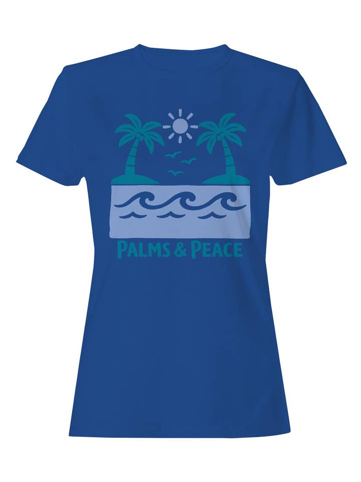 Tropische Wellen und ruhige Sonne Damen T-Shirt für den Großhandel von TShirtGuys.com