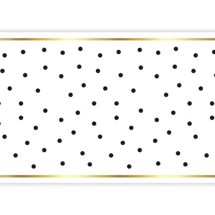 Foil Table Runner - Black Polka Dot for wholesale by Slant Collections by Creative Brands