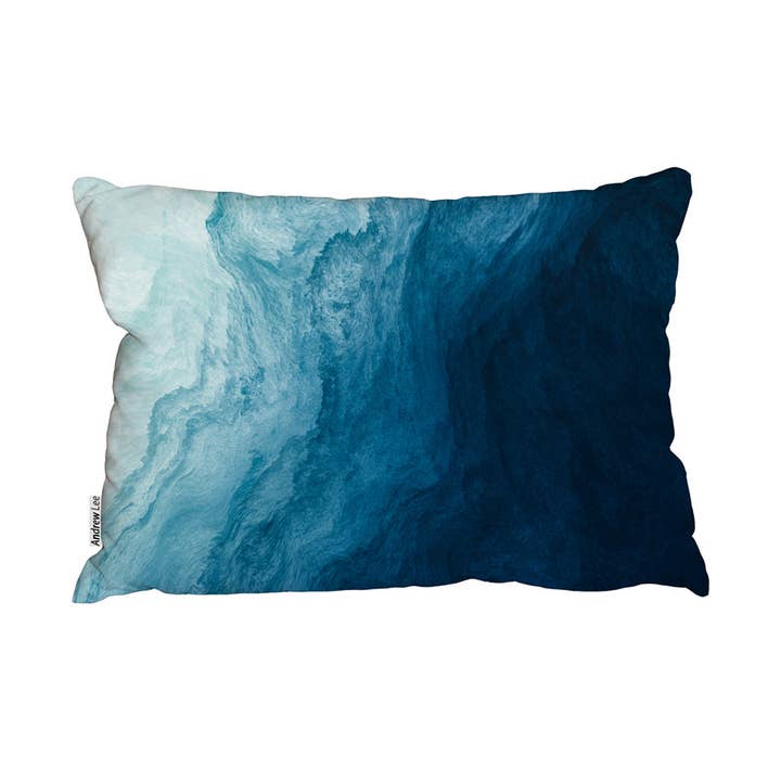 Abstracte Blauwe Vloeibare Vloeistof (Kussen) voor wholesale door Benjamin Tate Design