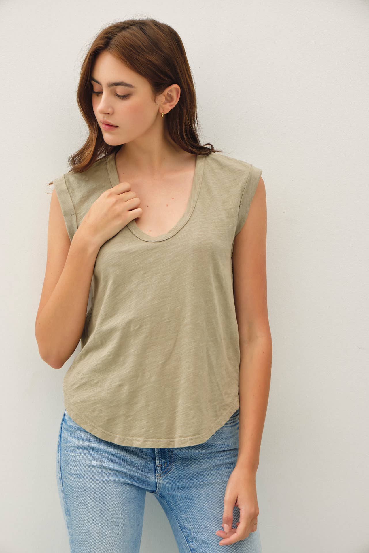 Be Cool - Wholesale T-Shirt - Women's - NEW COLOR-BASIC CAP SLEEVE GARMENT DYED TOP29