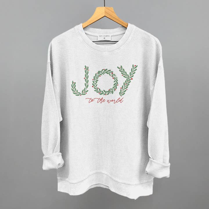 Joy To The World (Wreath) for wholesale by Ivy + Cloth