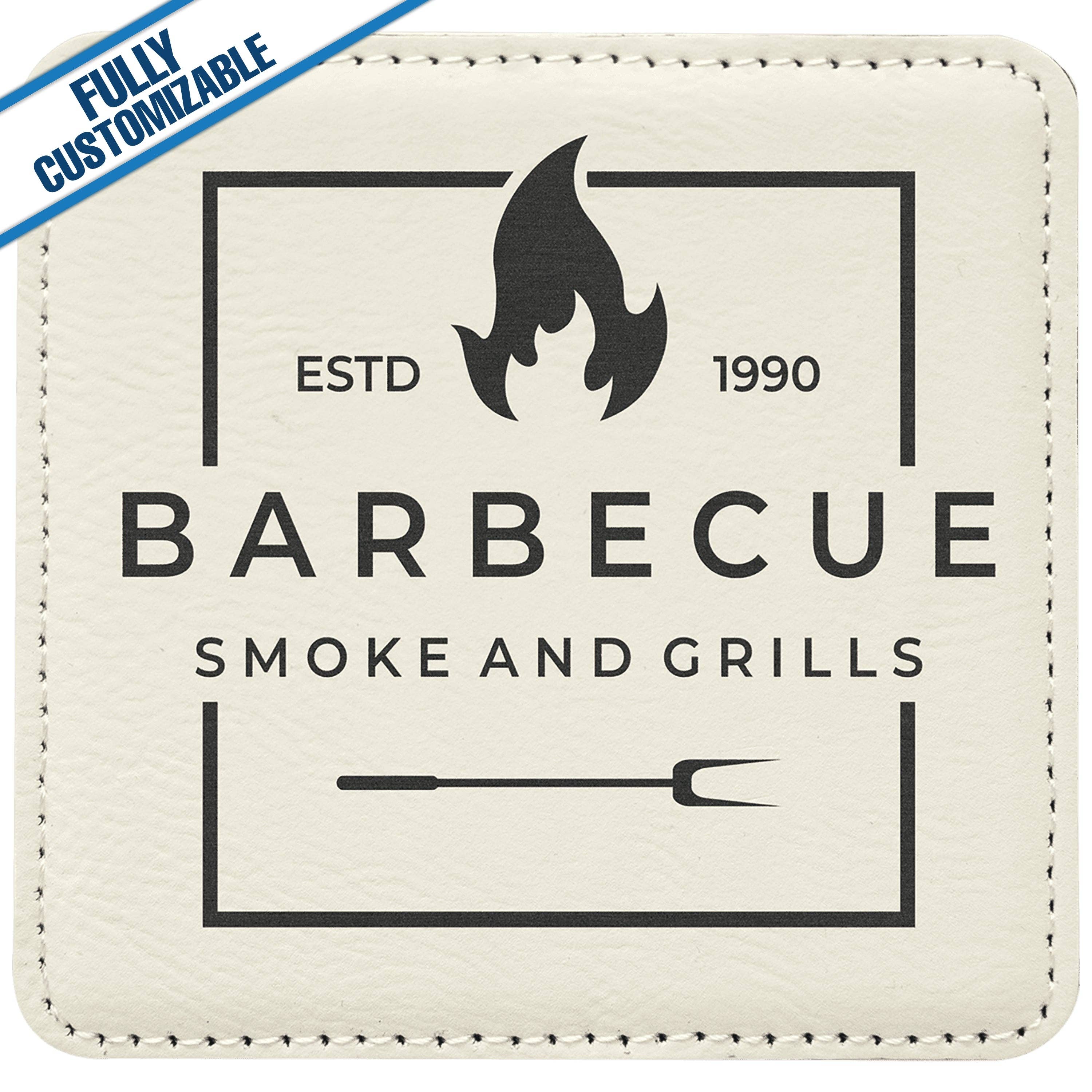 GiftWorksPlus - Wholesale Coasters - Engraved Leatherette Square Coasters - Fully Customizable15