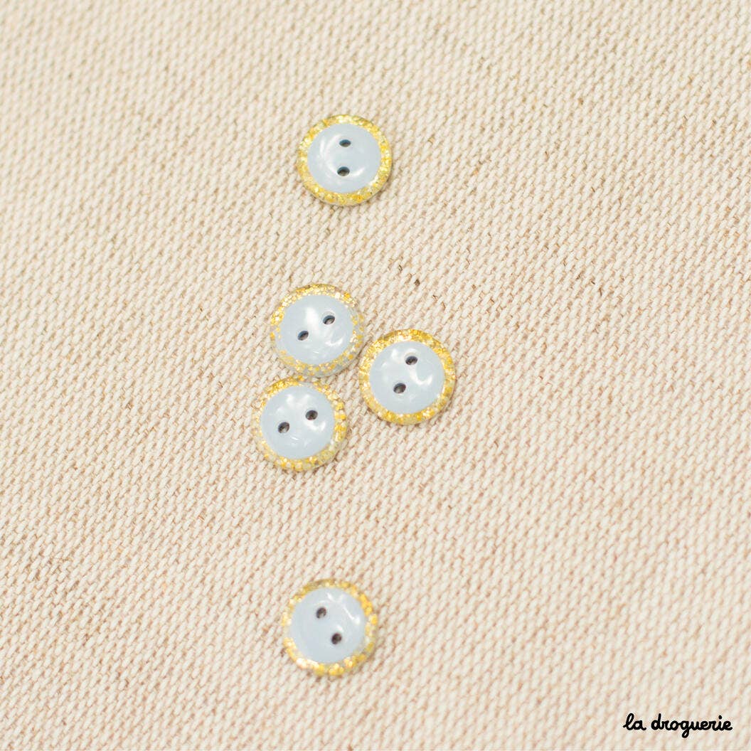 LA DROGUERIE - Wholesale Drukknoop/naaiknoop - 10 mm glitterende magische knoop - 10 mm knoop10