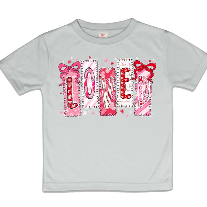 Camiseta de San Valentín para niñas con corazones y lazos adorados para venta al por mayor de AvaryMaeInspirations