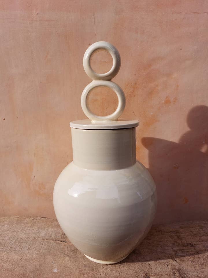 Tarro de Terracota white. para venta al por mayor de Cerámica Roca Caus